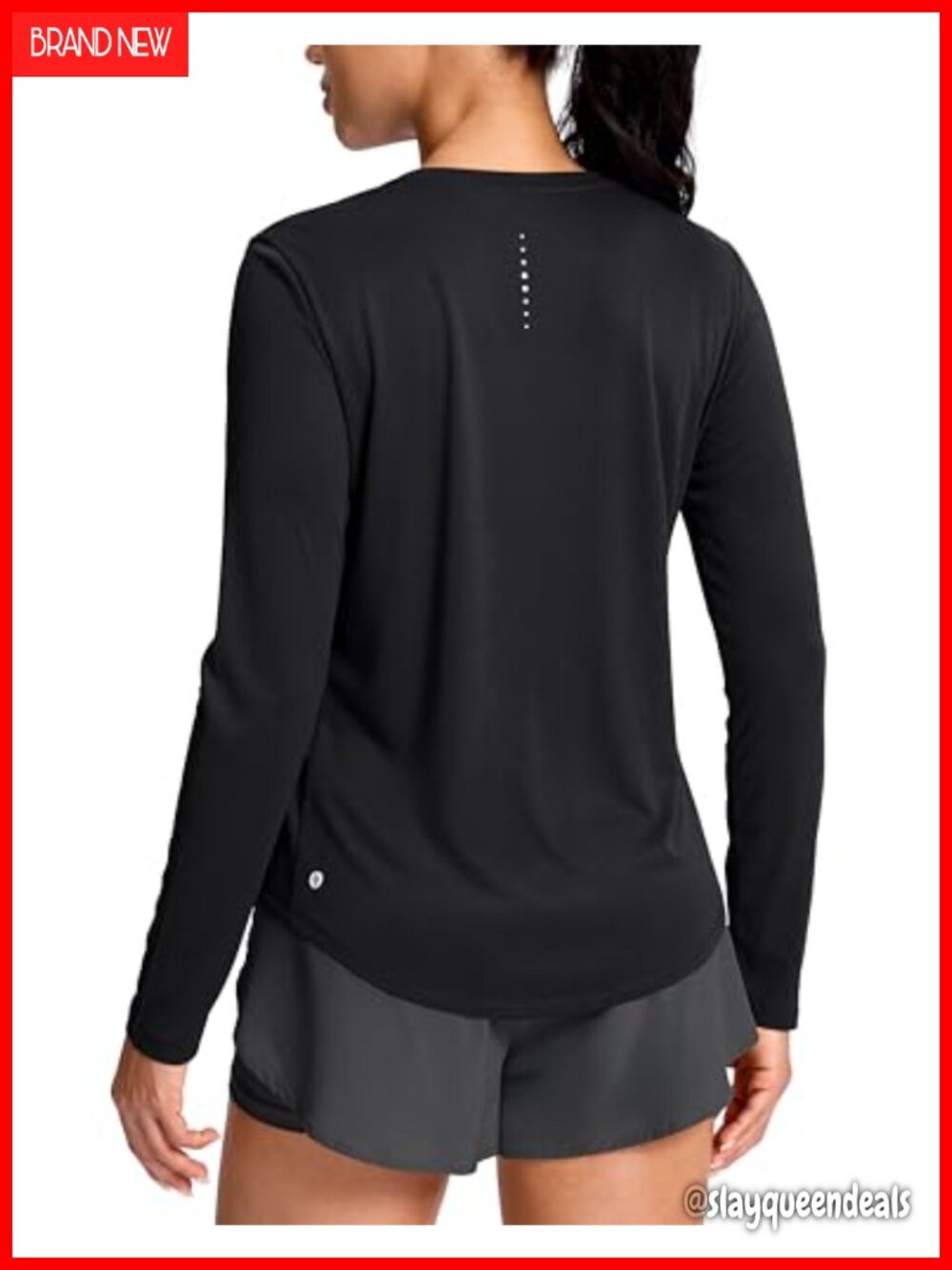 Lightweight Long Sleeve Workout Top UPF 50 High Low Hem Loose Fit